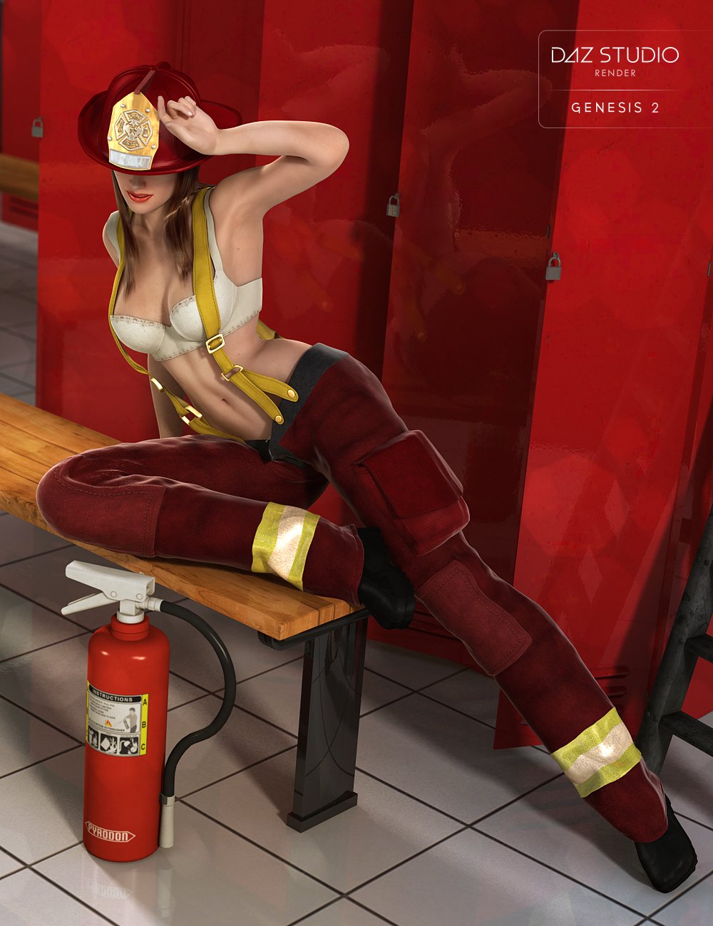 Fire Hazard for Genesis 2 Female(s) by: OziChickBarbara Brundon, 3D Models by Daz 3D