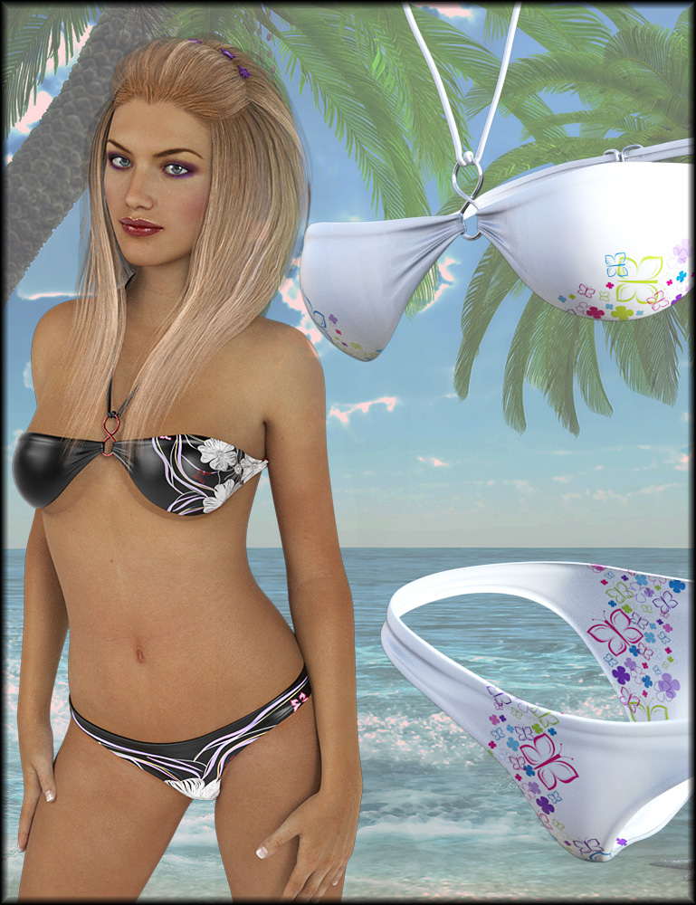 Halter Neck Bikini Textures by: Shox-Design, 3D Models by Daz 3D