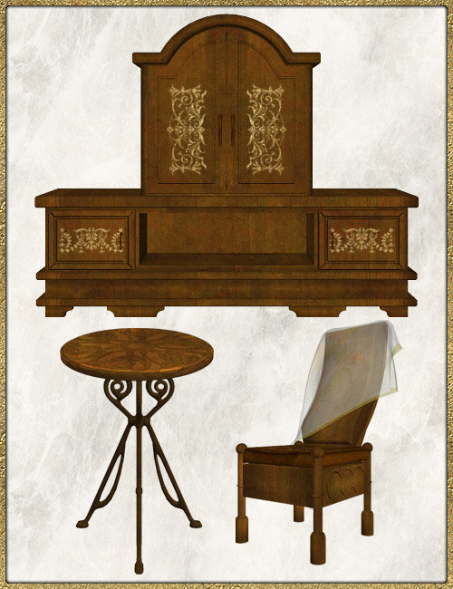 The Kings Chamber Expansion Pack 1 The Kings Chamber Expansion Pack 1 by: , 3D Models by Daz 3D