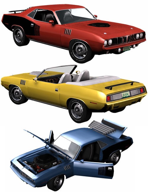1971 AM Muscle Car 2n1 by: Alberto Daniel Russo, 3D Models by Daz 3D