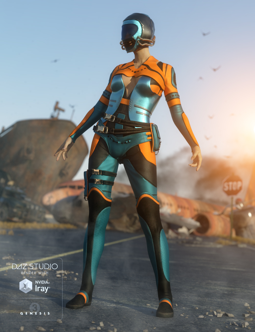 The Guardian Outfit for Genesis 3 Female(s)