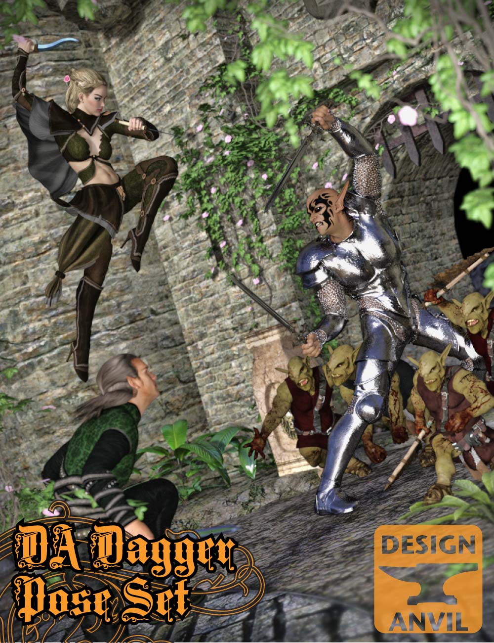 DA Dagger/Knife Pose Set by: Design Anvil, 3D Models by Daz 3D