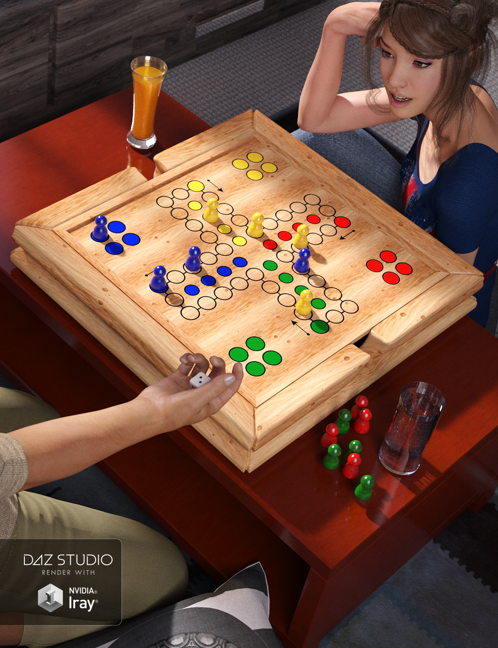 RW Pachisi Game by: Renderwelten, 3D Models by Daz 3D