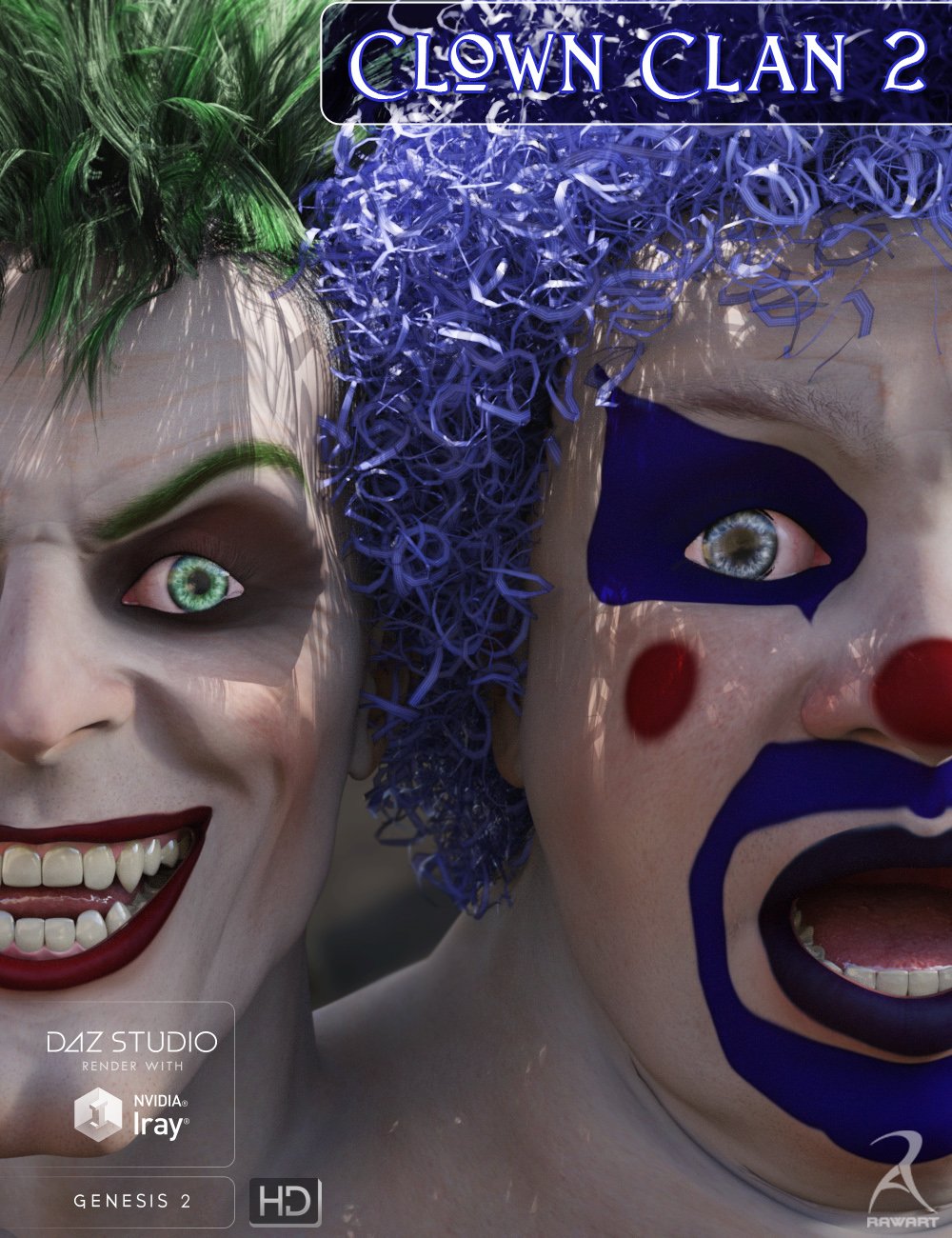 Clown Clan 2 HD by: RawArt, 3D Models by Daz 3D