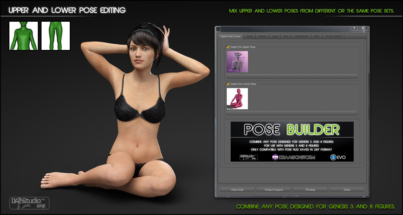 Pose Builder for Genesis 3 and 8