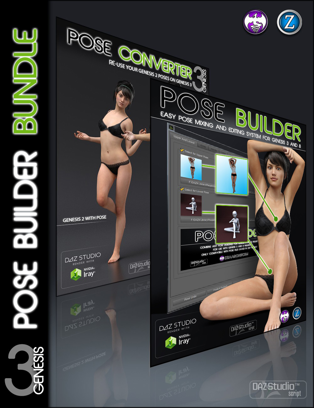 Pose Builder Genesis 3 Bundle by: Zev0DraagonStorm, 3D Models by Daz 3D