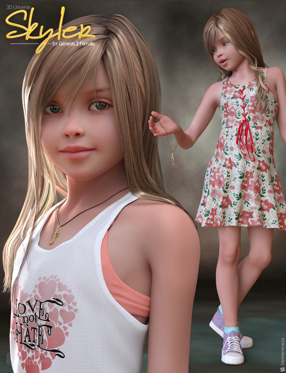 Skyler for Genesis 2 Female(s) Bundle by: 3D Universe, 3D Models by Daz 3D