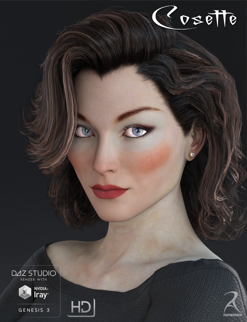 Cosette HD by: RawArt, 3D Models by Daz 3D
