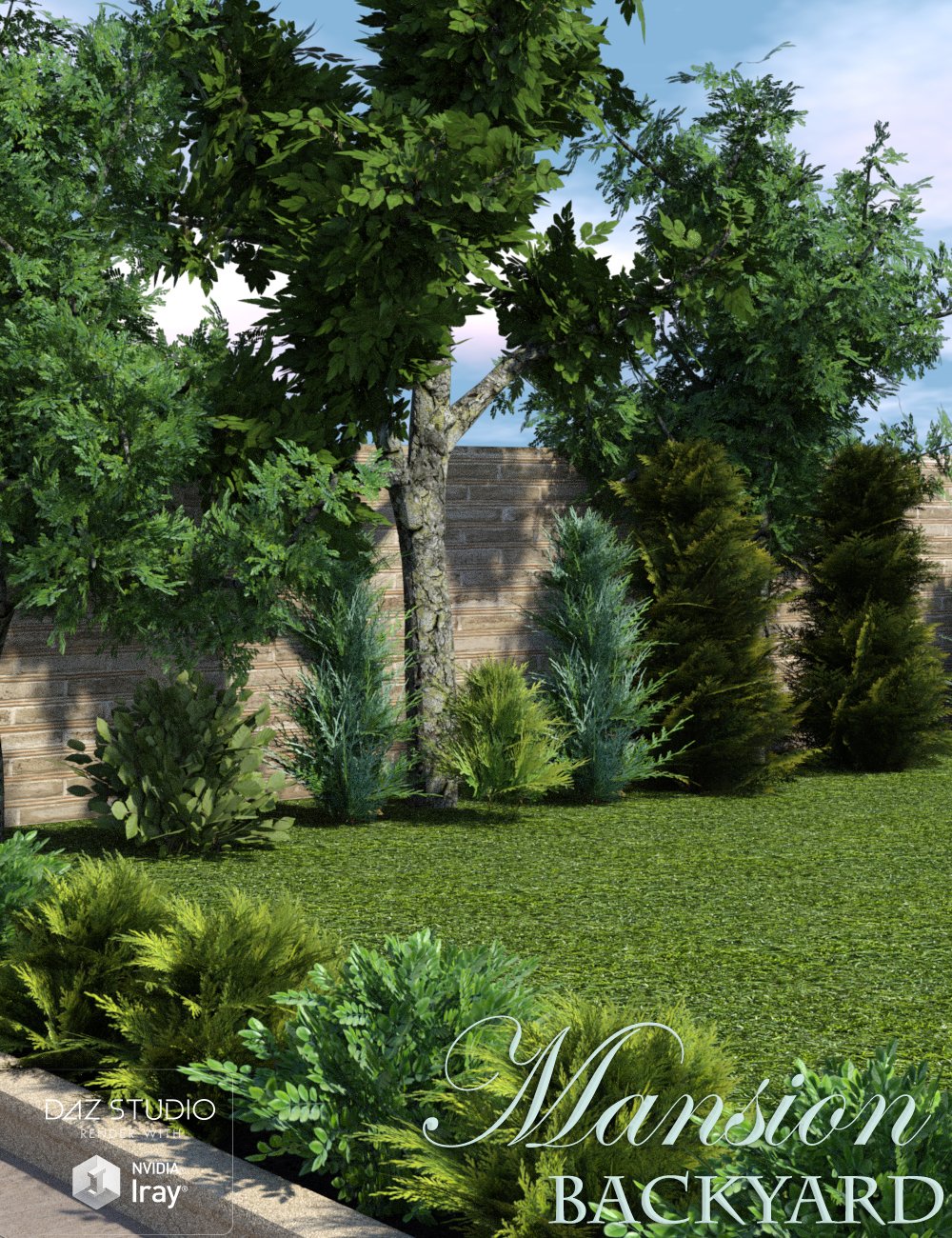 Mansion Backyard by: Nikisatez, 3D Models by Daz 3D
