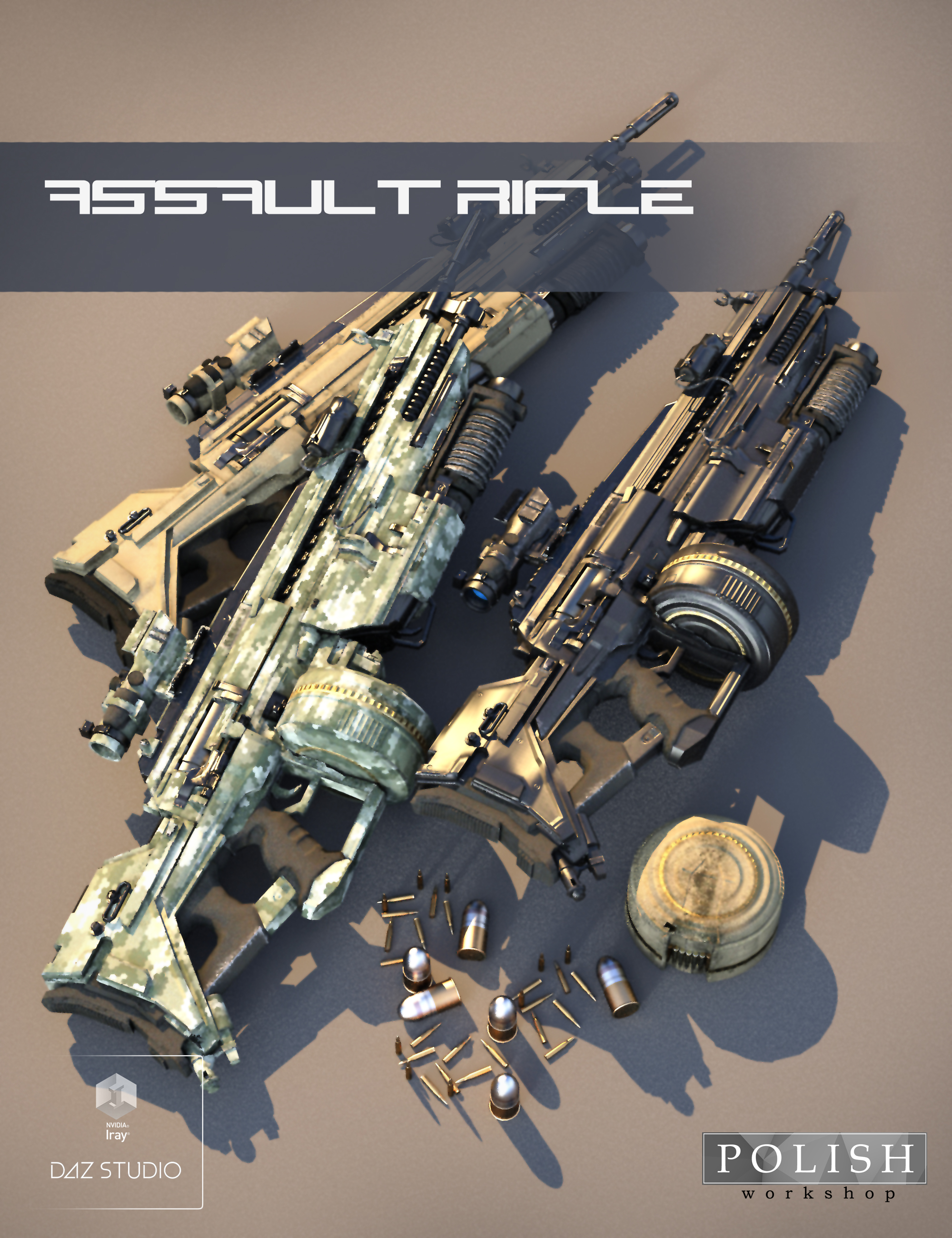 Assault Rifle by: Polish, 3D Models by Daz 3D