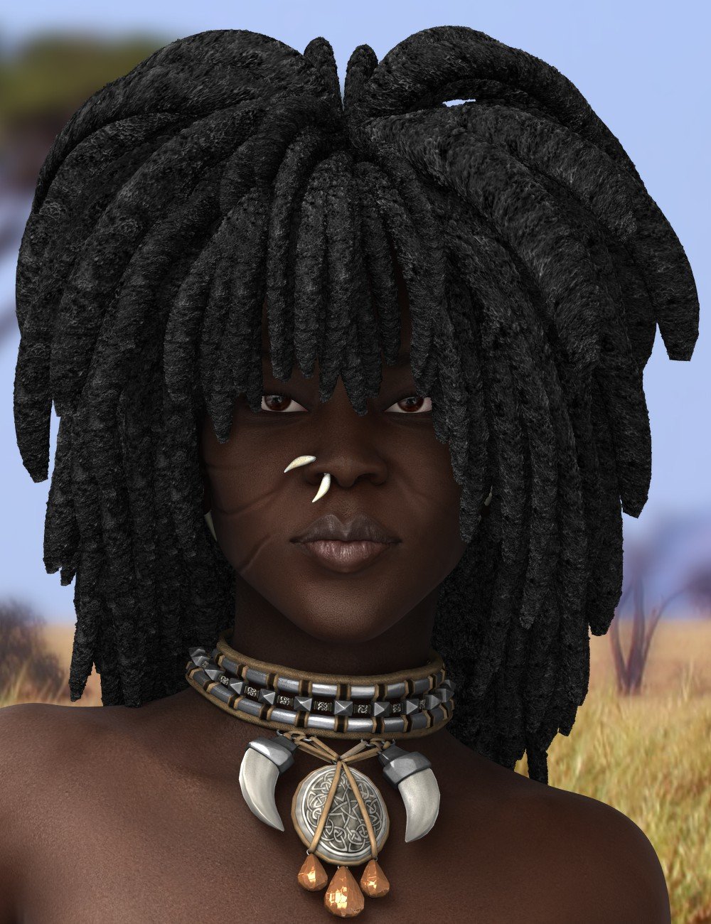 Mbali Hair for Genesis 2 Female(s) by: 3D-GHDesign, 3D Models by Daz 3D