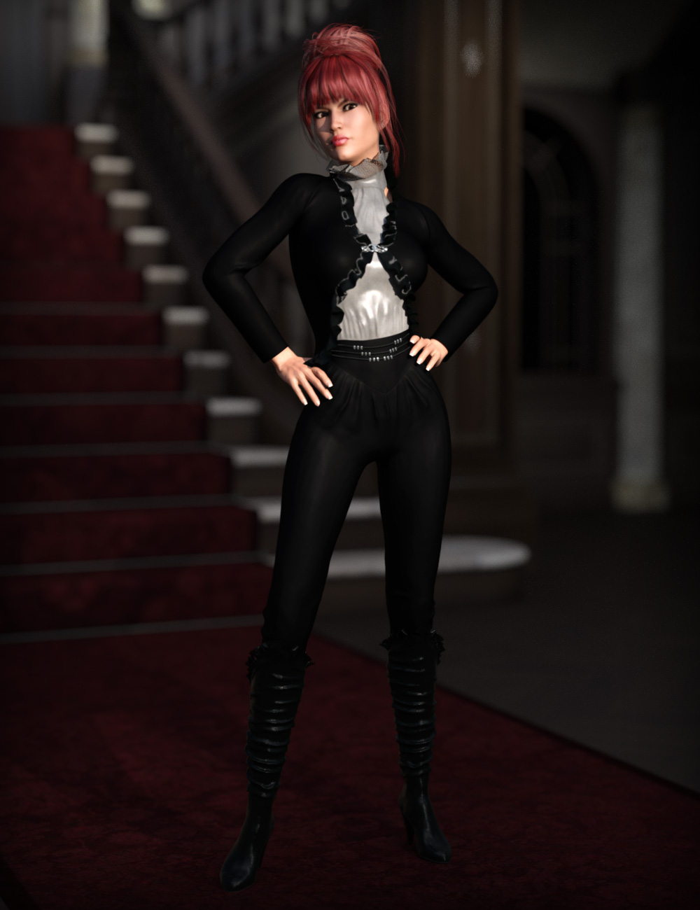 Obsidian Outfit for Genesis 3 Female(s) by: esha, 3D Models by Daz 3D