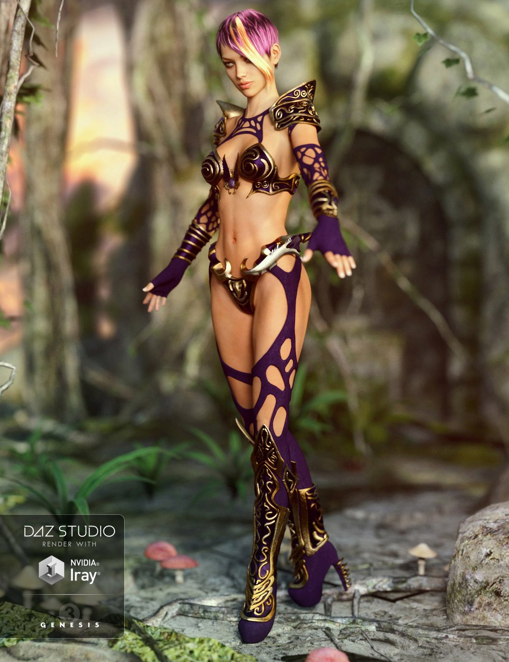 Hunter Queen for Genesis 3 Female(s) by: CharlieOziChick, 3D Models by Daz 3D
