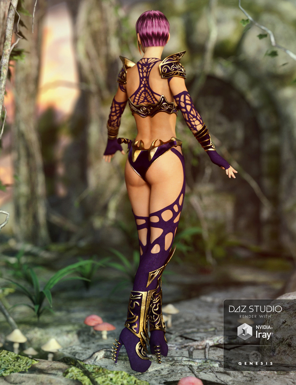 Hunter Queen for Genesis 3 Female(s) by: CharlieOziChick, 3D Models by Daz 3D