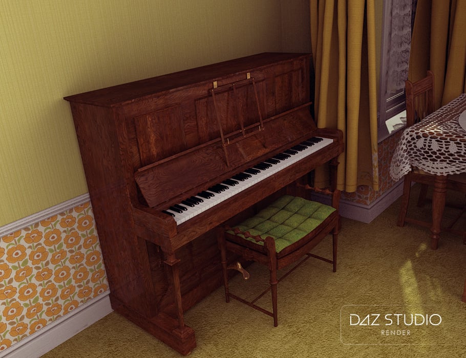 The Cosy Kitsch Living Room Props by: David BrinnenForbiddenWhispers, 3D Models by Daz 3D