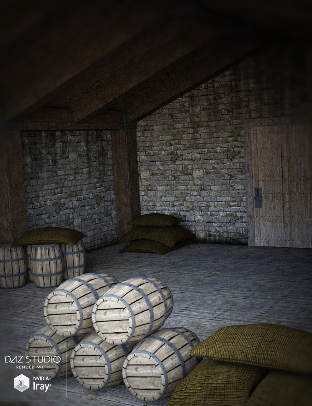 Medieval Storage Room by: , 3D Models by Daz 3D