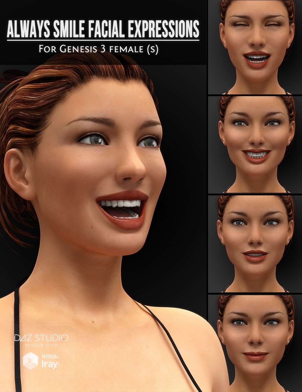 Always Smile for Genesis 3 Female(s) by: Neikdian, 3D Models by Daz 3D