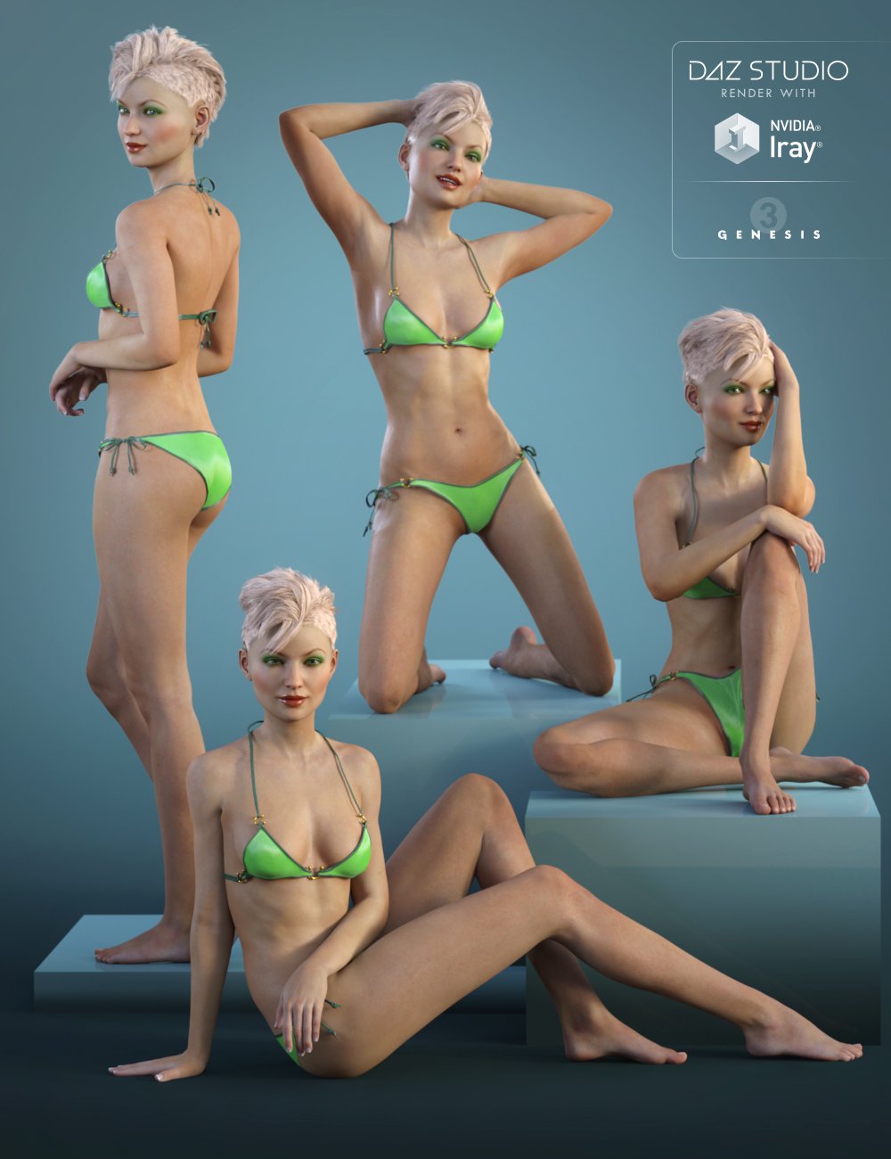 Vogue Poses for Eva 7 by: Elliandra, 3D Models by Daz 3D