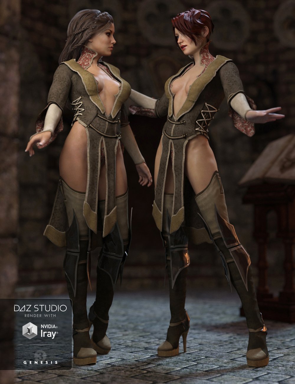 Zodiac Sorceress Outfit for Genesis 3 Female(s) by: Barbara BrundonSarsa, 3D Models by Daz 3D
