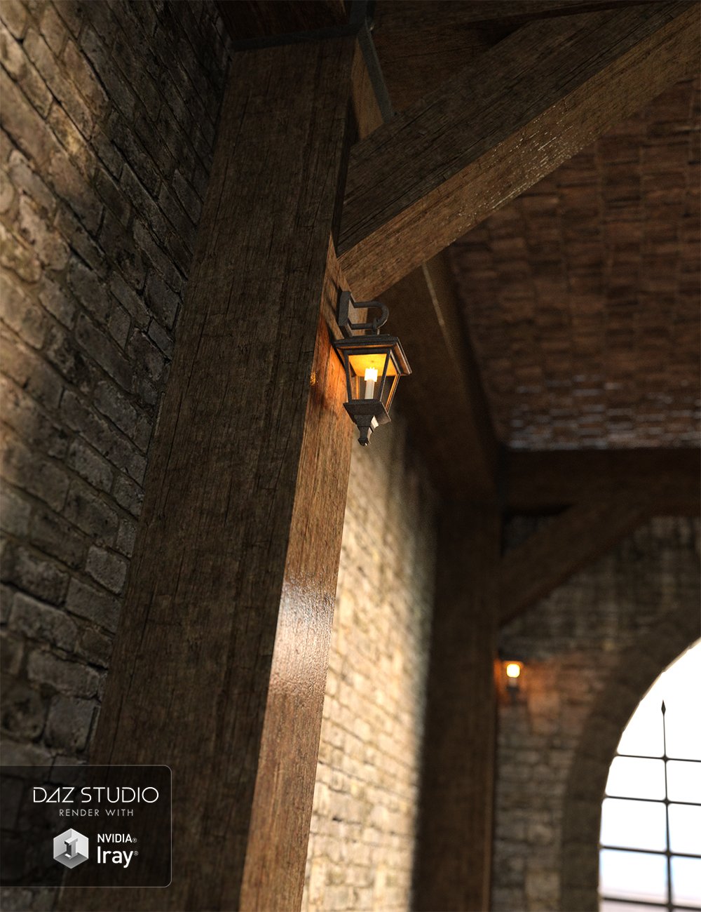 Medieval Hallway by: , 3D Models by Daz 3D