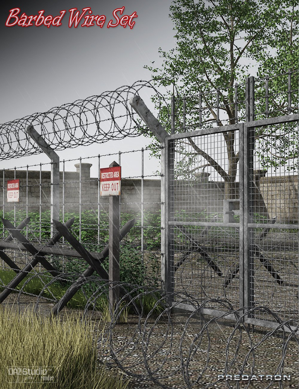 Barbed Wire Set by: Predatron, 3D Models by Daz 3D