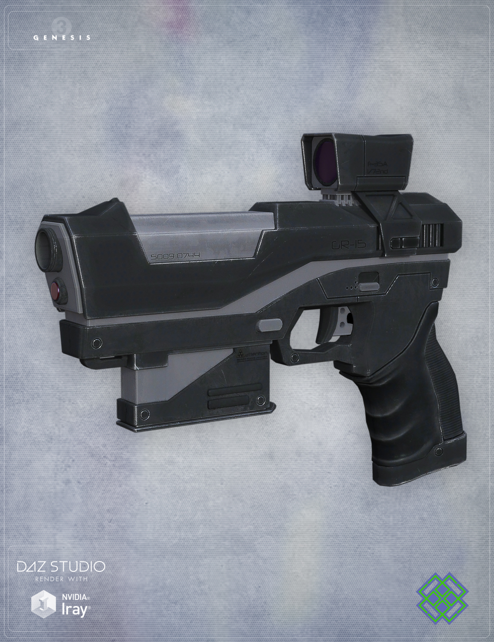 Gun GR15 for Genesis 3 Female(s) by: Velemudr, 3D Models by Daz 3D