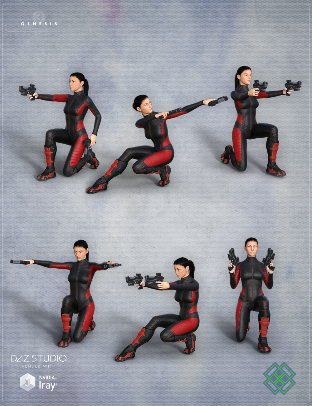 Poses for Gun15 by: Velemudr, 3D Models by Daz 3D