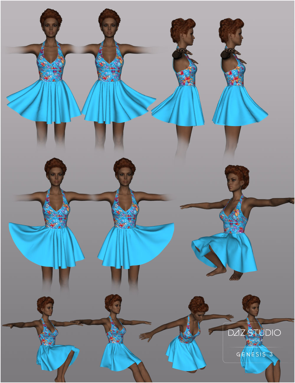 W Skirt for Genesis 3 Female(s) by: Cute3D, 3D Models by Daz 3D