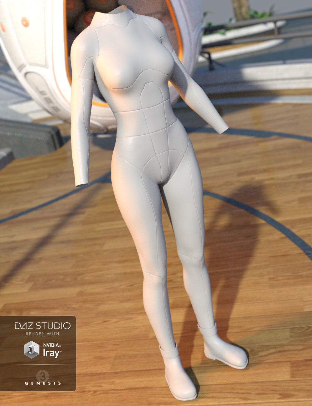 Sci-Fi Bodysuit for Genesis 3 Female(s) by: OziChickValandar, 3D Models by Daz 3D