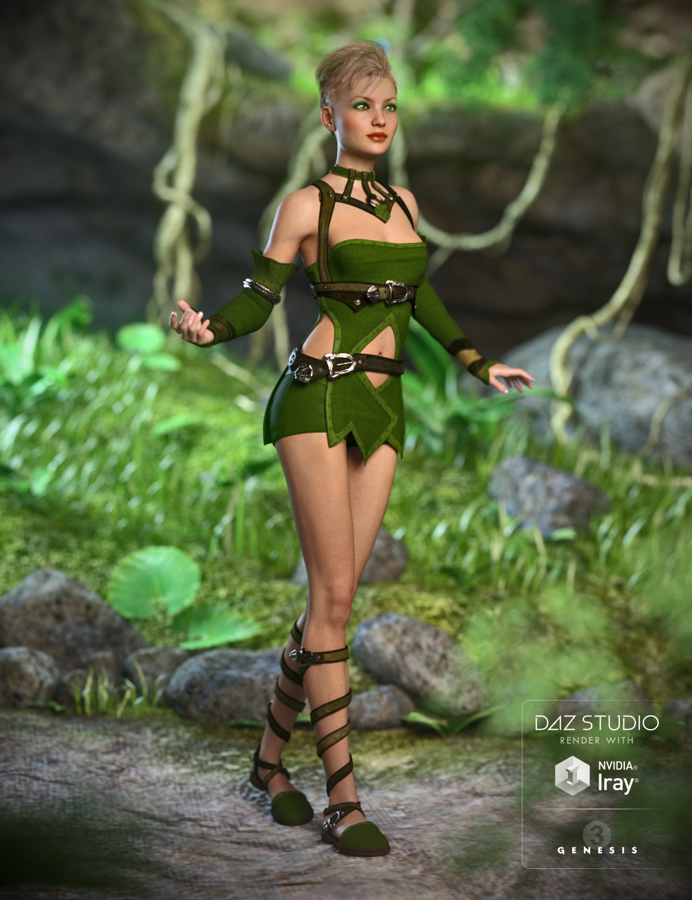 Greenleaf Outfit for Genesis 3 Female(s)