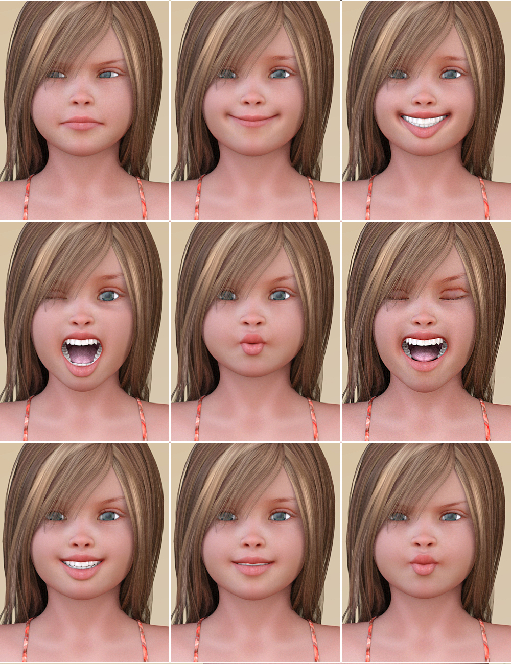 Adorbs Expressions for Skyler and Genesis 3 Female(s) by: Diane, 3D Models by Daz 3D