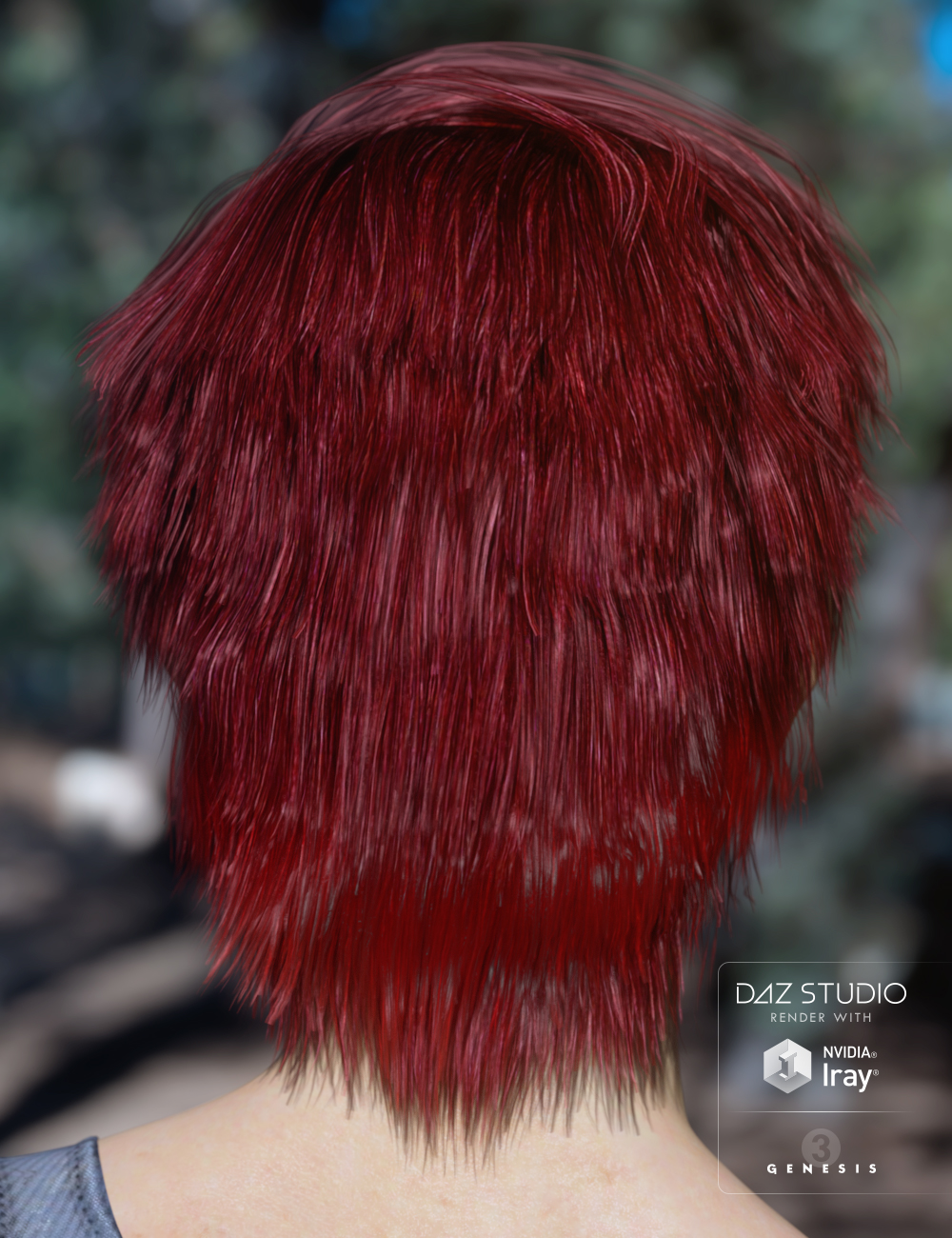 Force Hair for Genesis 3 Female(s) by: goldtassel, 3D Models by Daz 3D