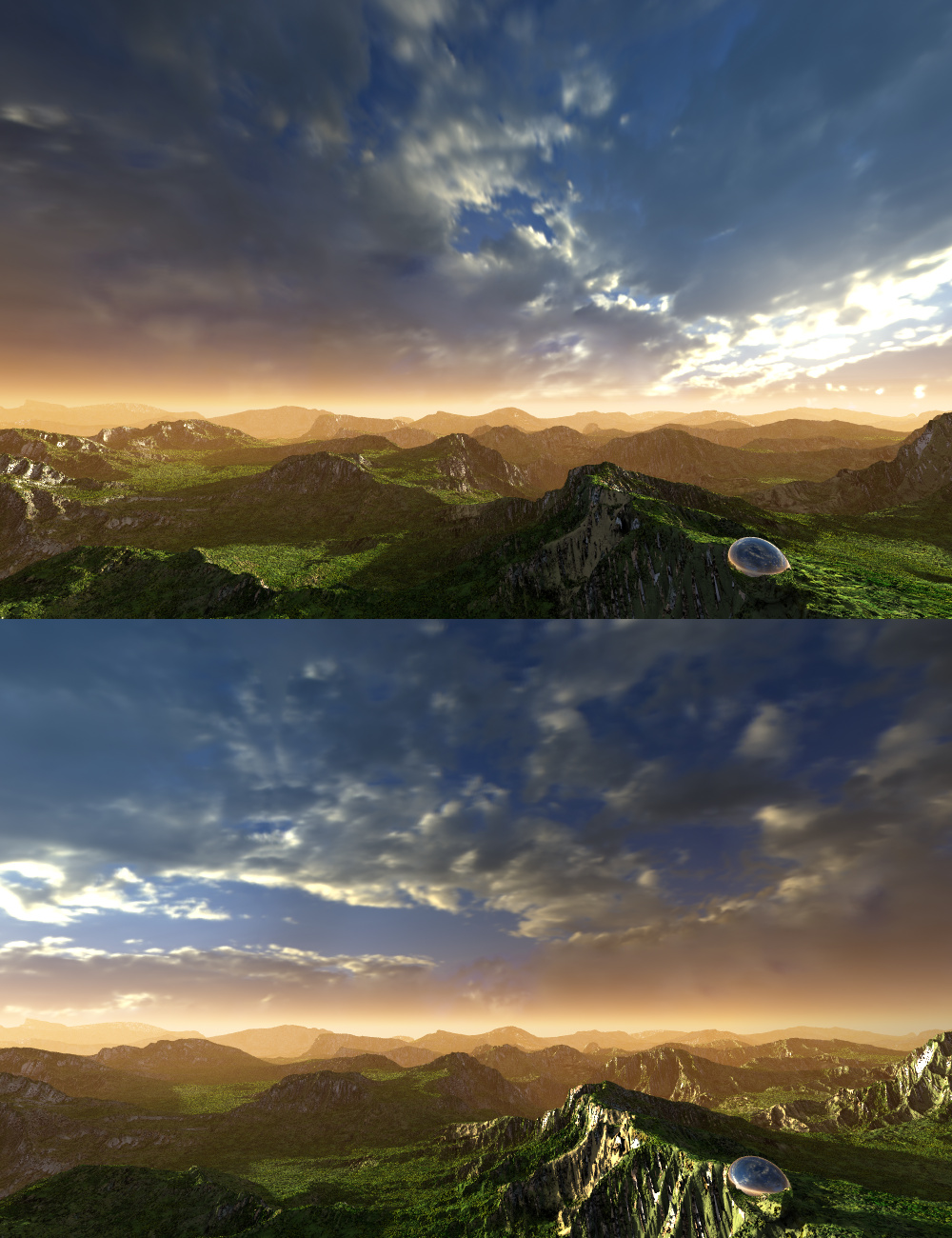 Bryce 7.1 Pro Sunless HDRI Skies by: Horo, 3D Models by Daz 3D