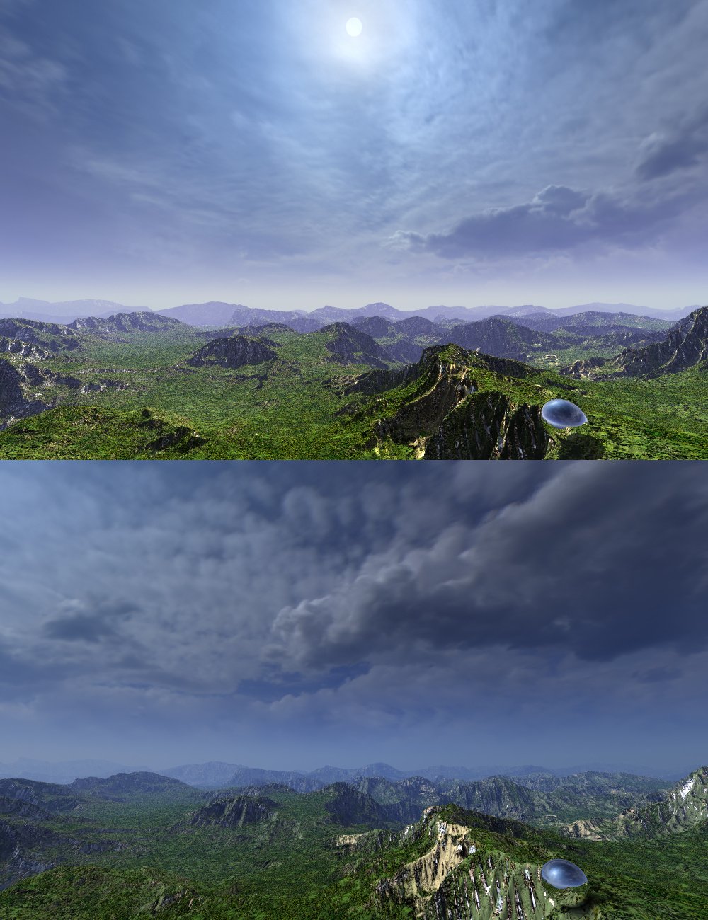 Bryce 7.1 Pro Sunless HDRI Skies by: Horo, 3D Models by Daz 3D