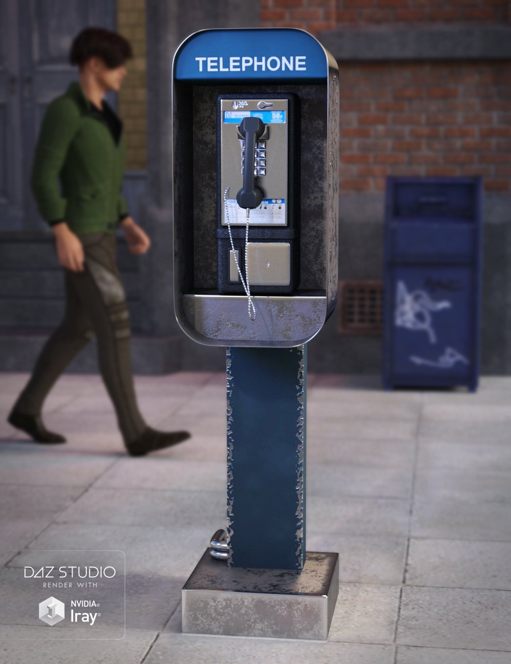 Pay Phones by: Valandar, 3D Models by Daz 3D
