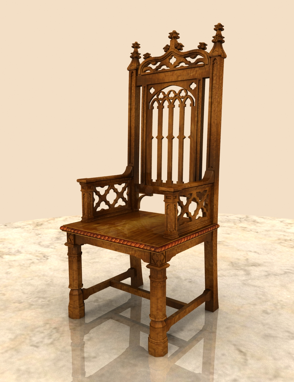 Gothic Desk & Chair | Daz 3D