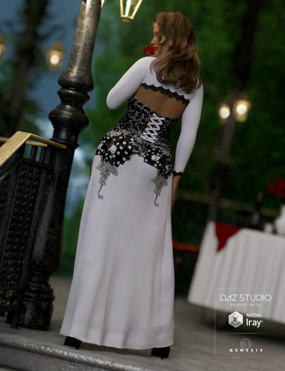 Corset Dress Outfit for Genesis 3 Female(s) by: NikisatezShox-Design, 3D Models by Daz 3D