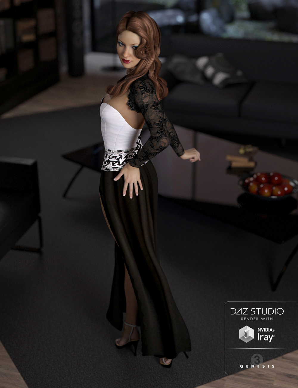 Corset Dress Textures by: Shox-Design, 3D Models by Daz 3D