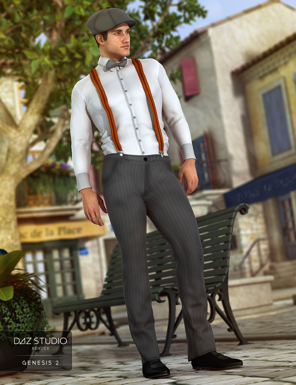 Retro Outfit for Genesis 2 Male(s) by: NikisatezShanasSoulmate, 3D Models by Daz 3D