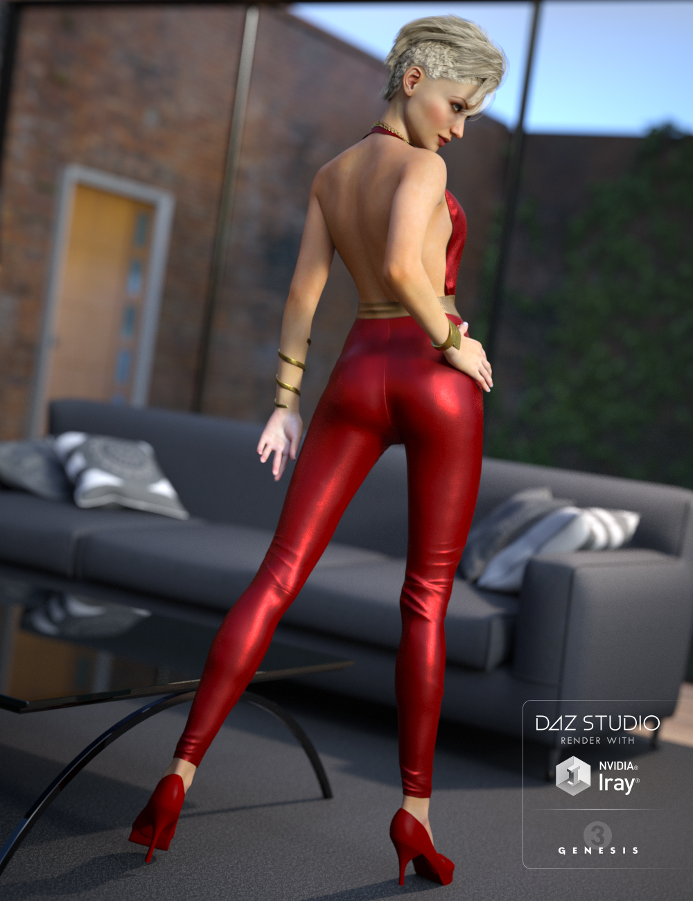 Hot Jumpsuit Outfit for Genesis 3 Female(s) by: NikisatezOziChick, 3D Models by Daz 3D