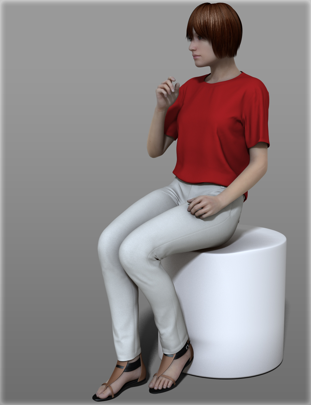 Casual Wear A for Genesis 2 Female(s) by: IH Kang, 3D Models by Daz 3D