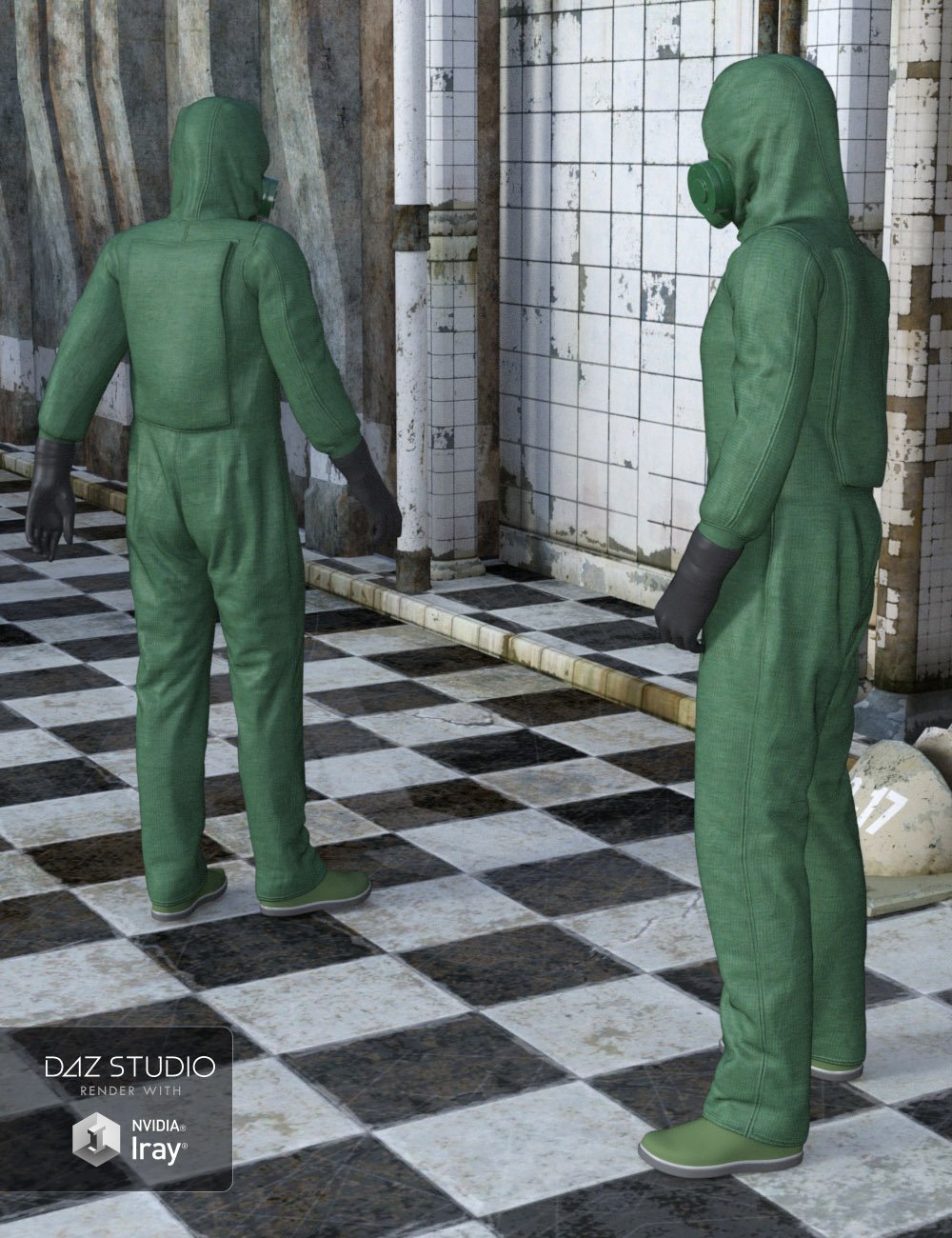 Hazmat Suit for Genesis 2 Male(s) by: Oskarsson, 3D Models by Daz 3D