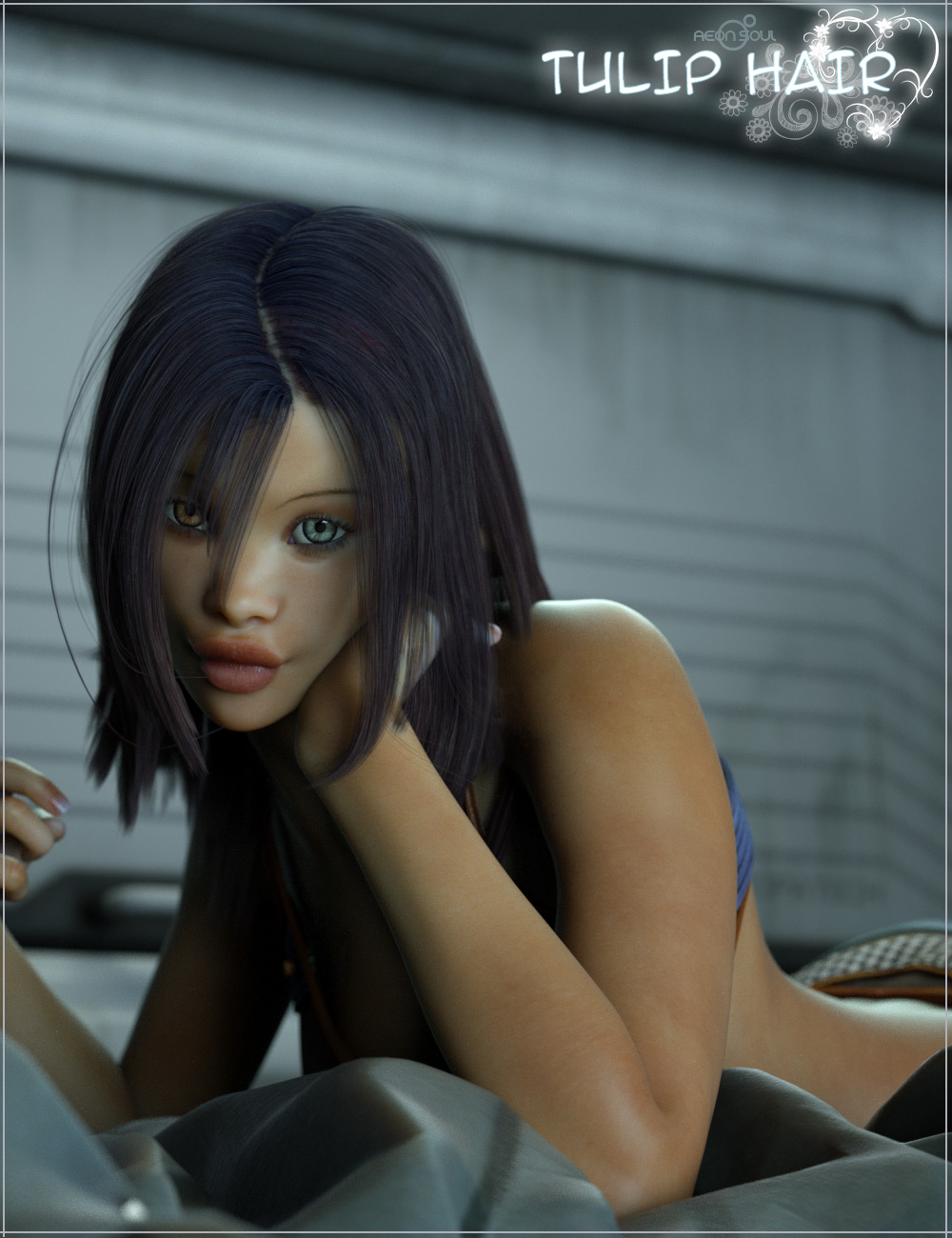 Tulip Hair for Genesis 3 Female(s) by: Aeon Soul, 3D Models by Daz 3D