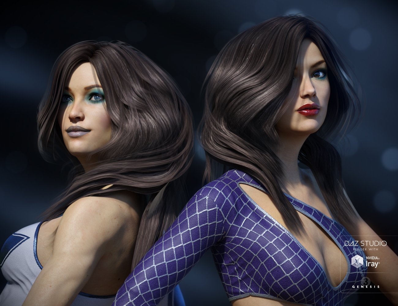 Kara Hair for Genesis 3 Female(s) by: Propschick, 3D Models by Daz 3D