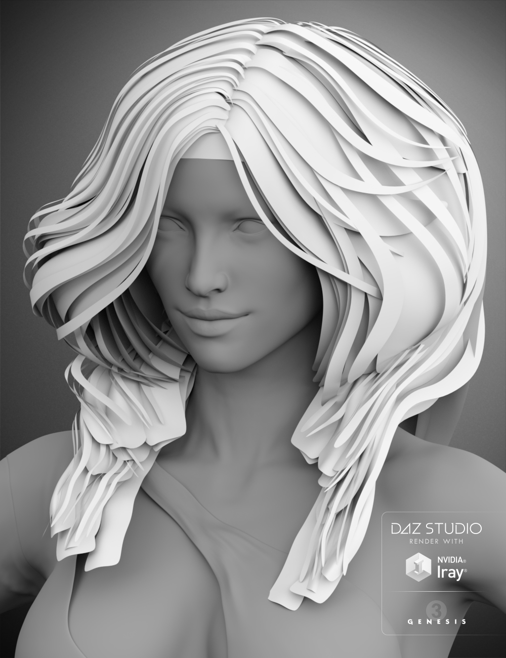 Kara Hair for Genesis 3 Female(s) by: Propschick, 3D Models by Daz 3D