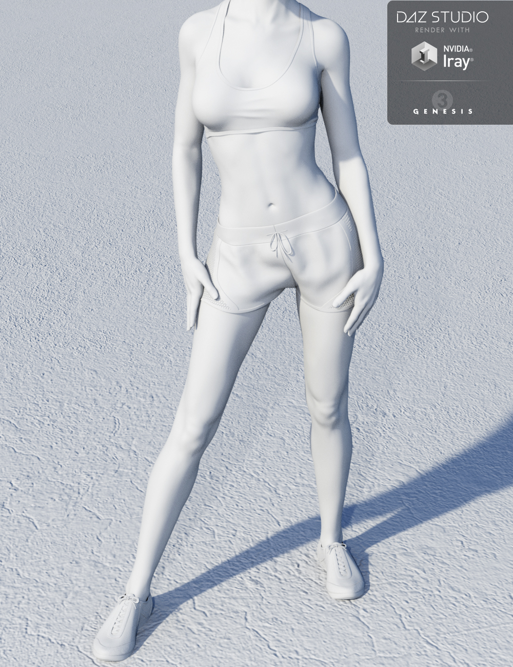 Running Outfit for Genesis 3 Female(s) by: Nikisatez, 3D Models by Daz 3D