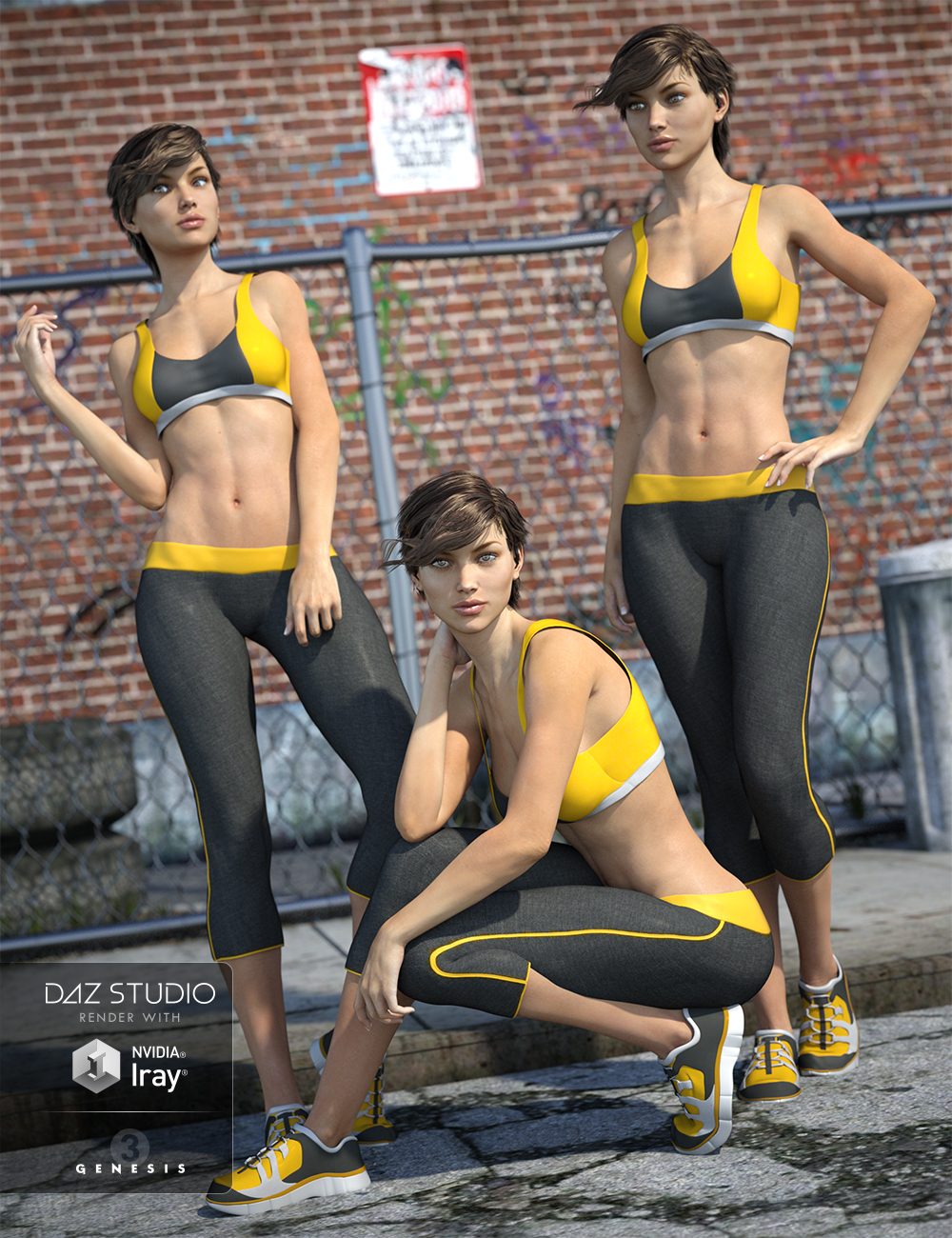 Urban Model Poses for Genesis 3 Female(s) by: Val3dart, 3D Models by Daz 3D