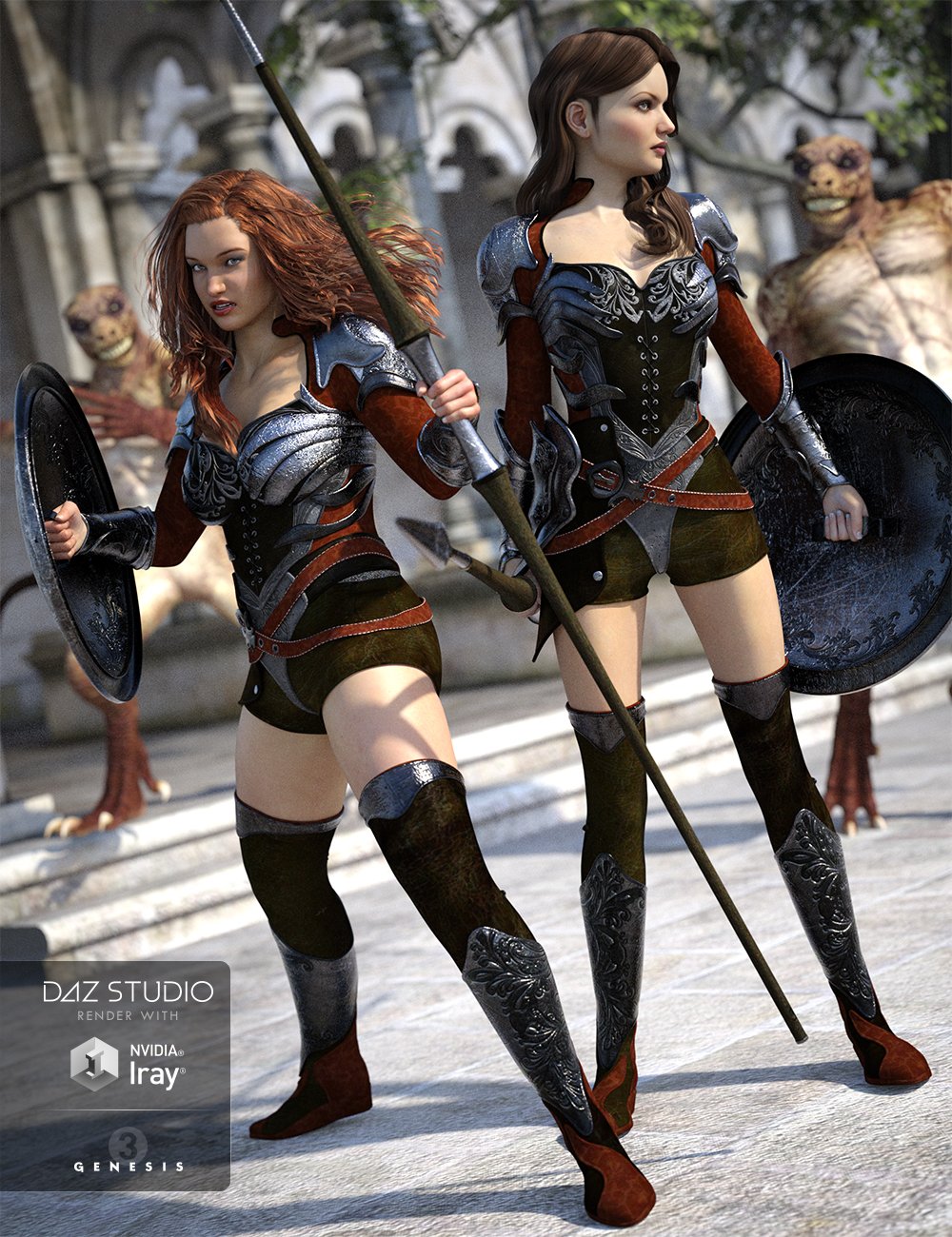 Champion Outfit for Genesis 3 Female(s) by: Ravenhair, 3D Models by Daz 3D
