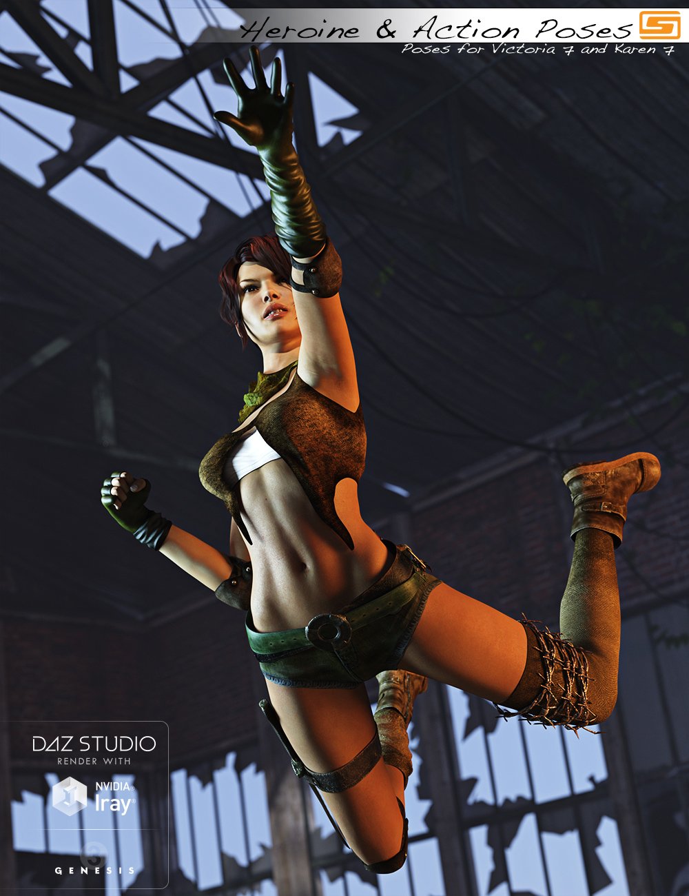 Heroine & Action Poses for Victoria 7 and Karen 7 Heroine & Action Poses for Victoria 7 and Karen 7 by: Sedor, 3D Models by Daz 3D