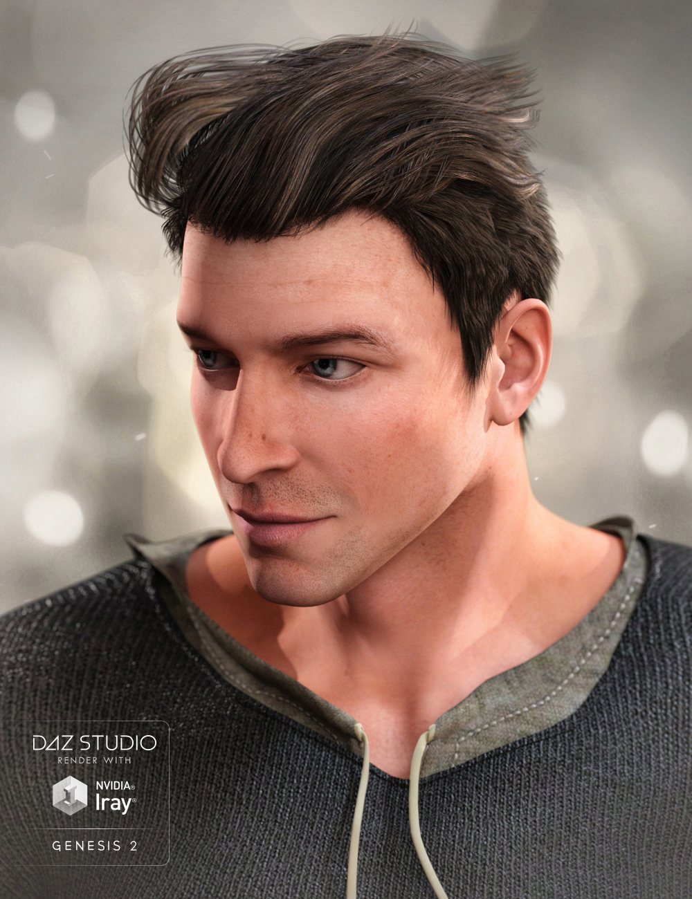 Funky Hair for Genesis 2 Male(s) by: goldtassel, 3D Models by Daz 3D